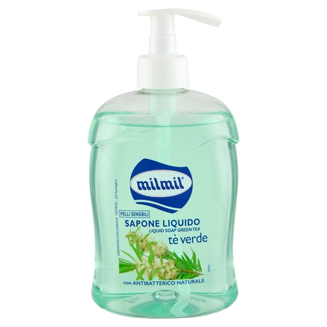 milmil Sapone Liquido tè verde Pelli Sensibili 500 ml